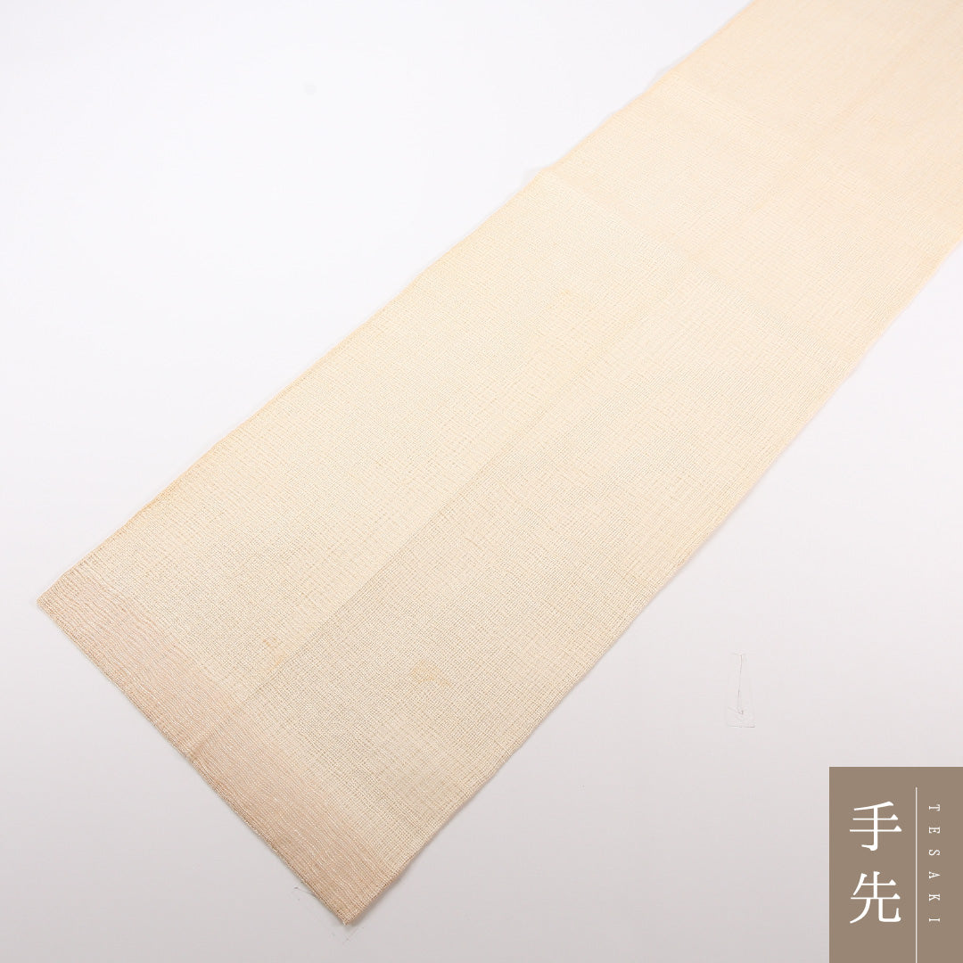 夏物 袋帯 帯丈440cm 正絹 ポイント柄 インフォーマル 朝顔 クリーム系 1243-02509