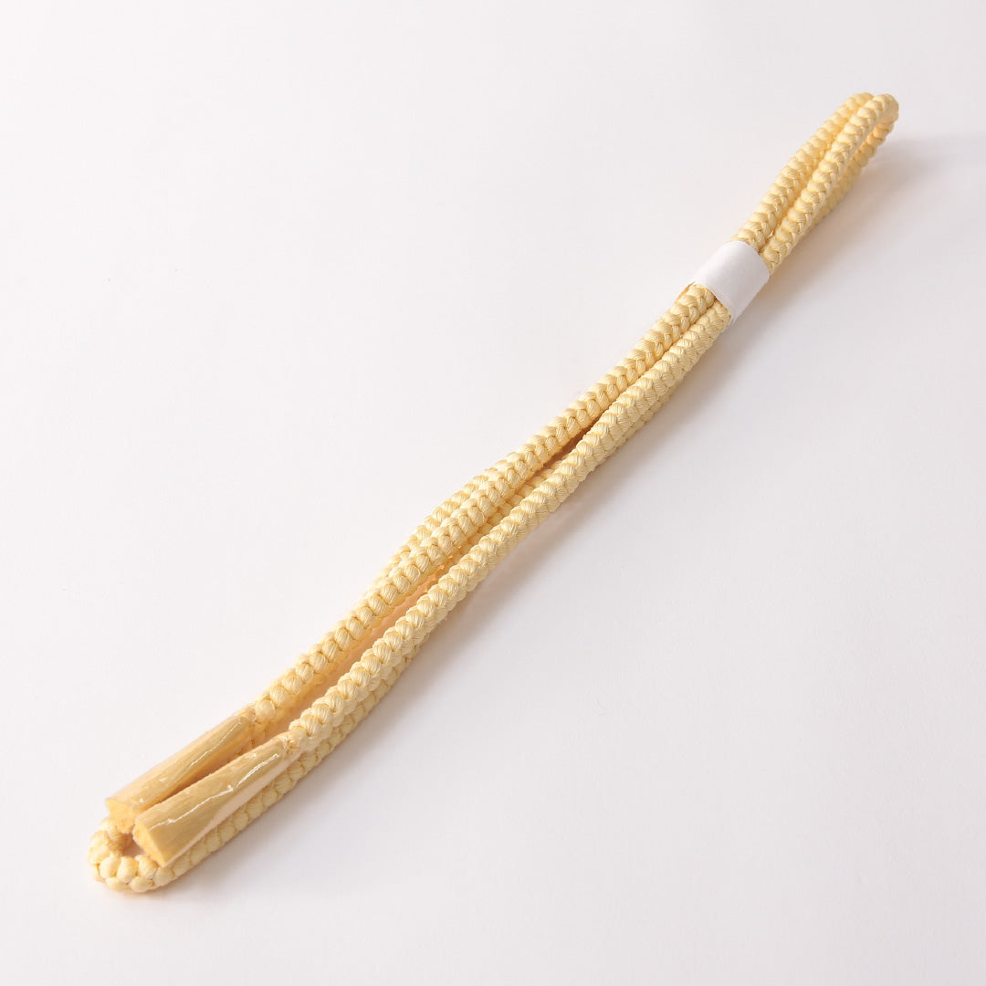 未使用品 帯締め 丸組紐 四つ組 正絹 黄系 1251-01913