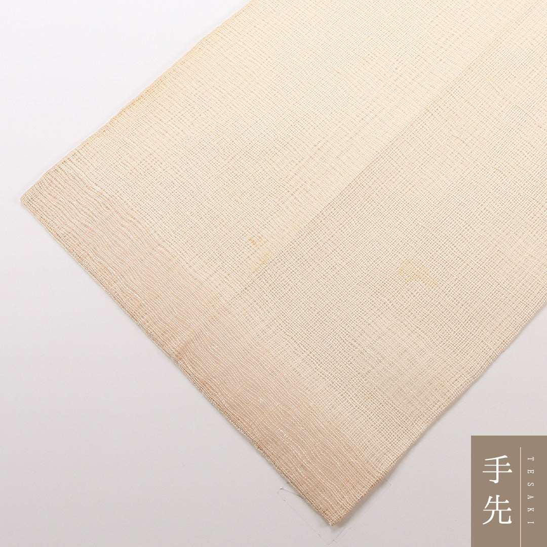 夏物 袋帯 帯丈440cm 正絹 ポイント柄 インフォーマル 朝顔 クリーム系 1243-02509