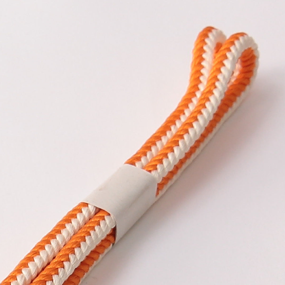 未使用品 帯締め 角組紐 洋角組 正絹 朱系 白系 1251-01851