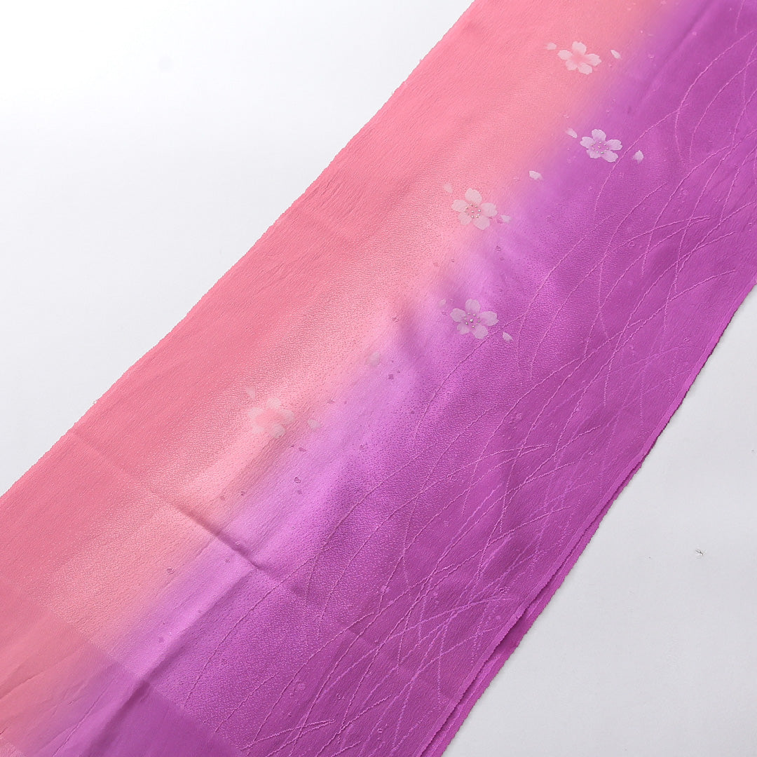 帯揚げ 正絹 綸子 ピンク系 紫系 1252-00671