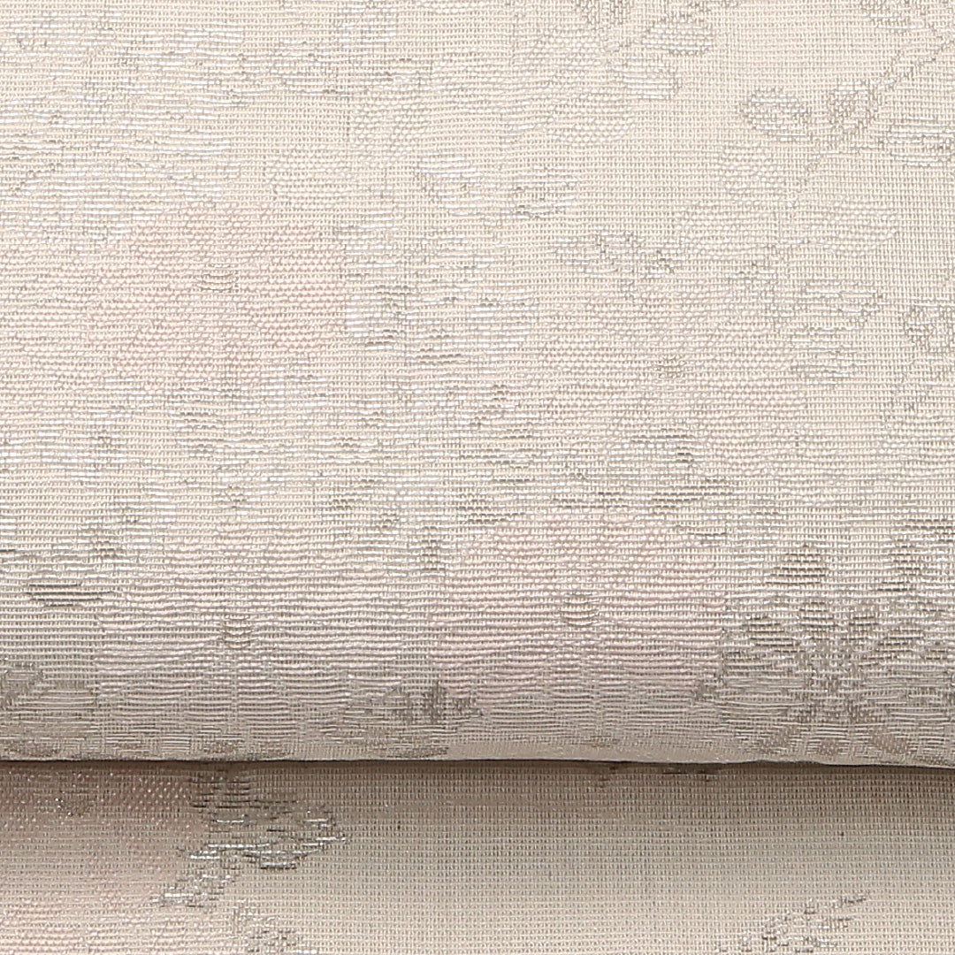 夏物 袋帯 帯丈428cm 正絹 六通 インフォーマル 菊 クリーム系 1243-02440