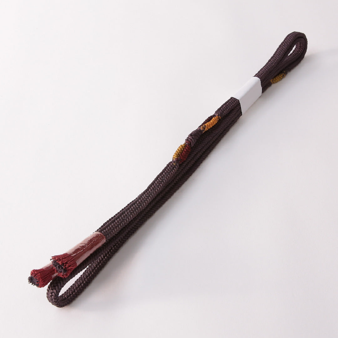 未使用品 帯締め 平組紐 高麗組 正絹 茶系 1251-01827