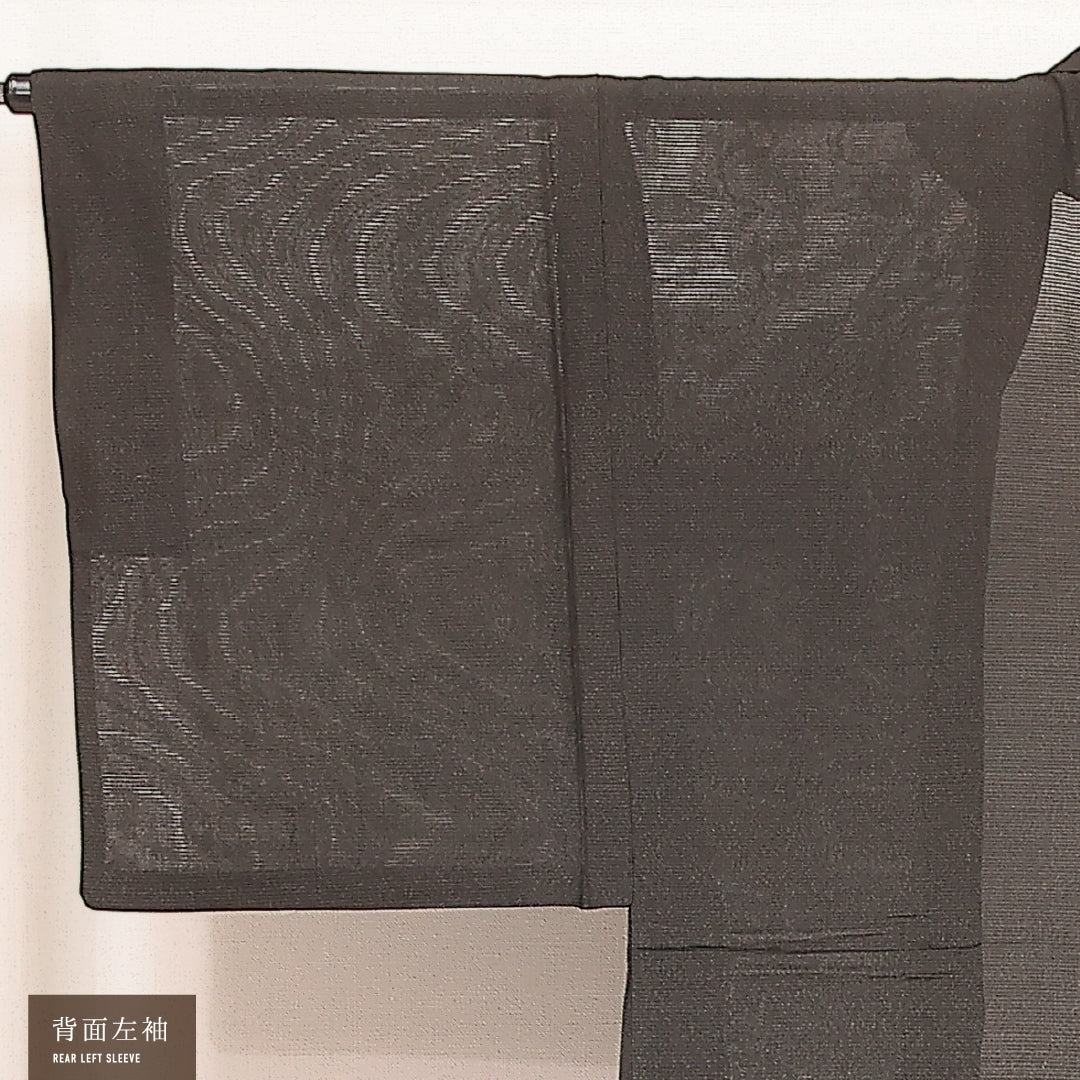 夏物 羽織 男性用 身丈103cm 裄丈66cm 正絹 Aランク カジュアル Sサイズ 肩当て 無地 茶系 RP 1235-17224