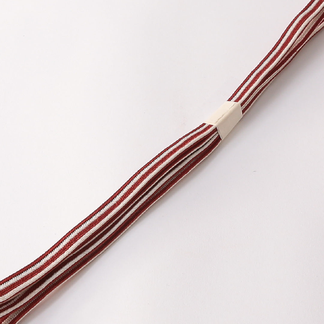未使用品 帯締め 角組紐 冠組 正絹 赤系 白系 1251-01662