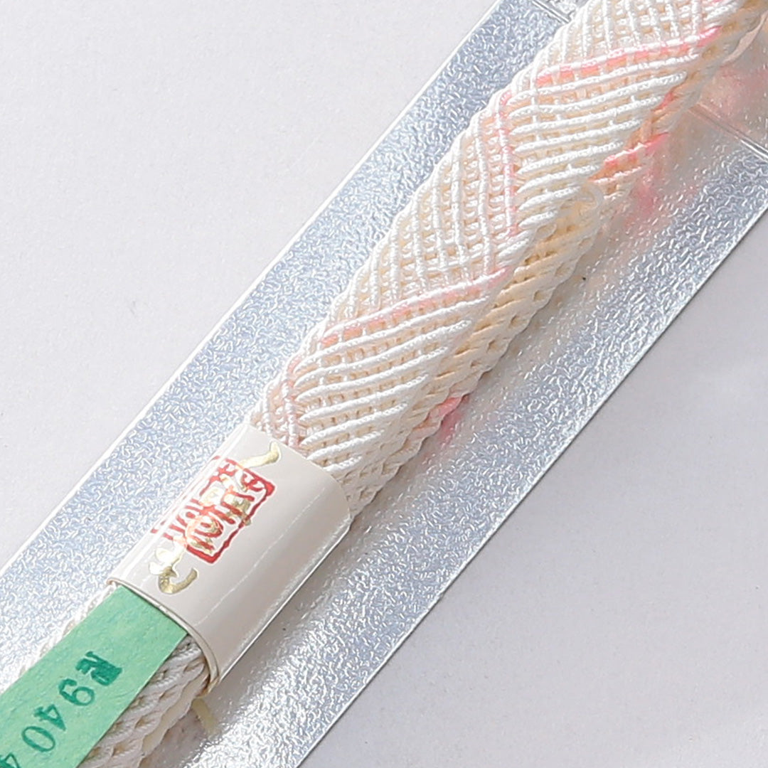 未使用品 夏物 帯締め・帯揚げセット 礼装用 正絹 レース組 夏物 白系 ピンク系 1254-01068