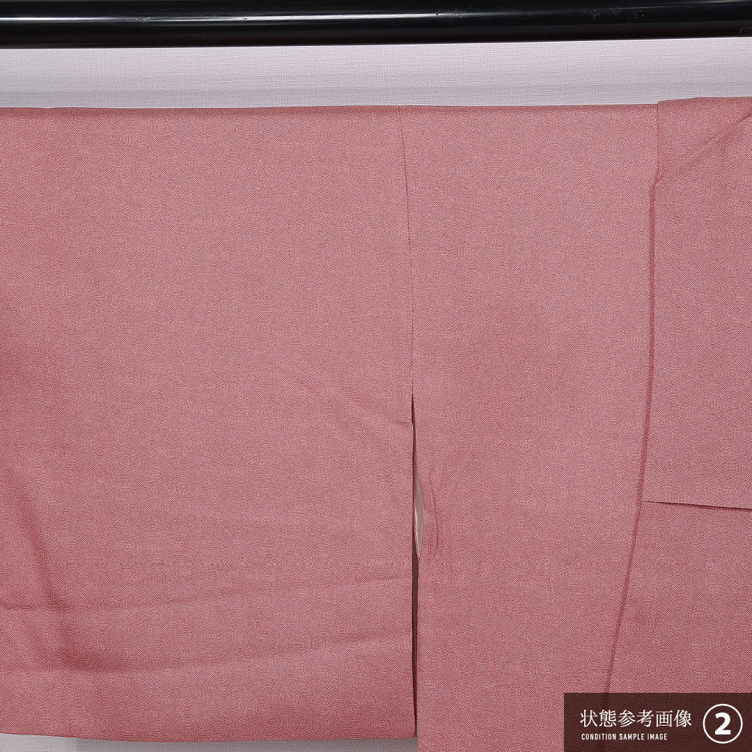 江戸小紋 (鮫) 袷 身丈158cm 裄丈65cm 正絹 Bランク インフォーマル 広衿 Mサイズ 極鮫 ピンク系 RP 1220-11278