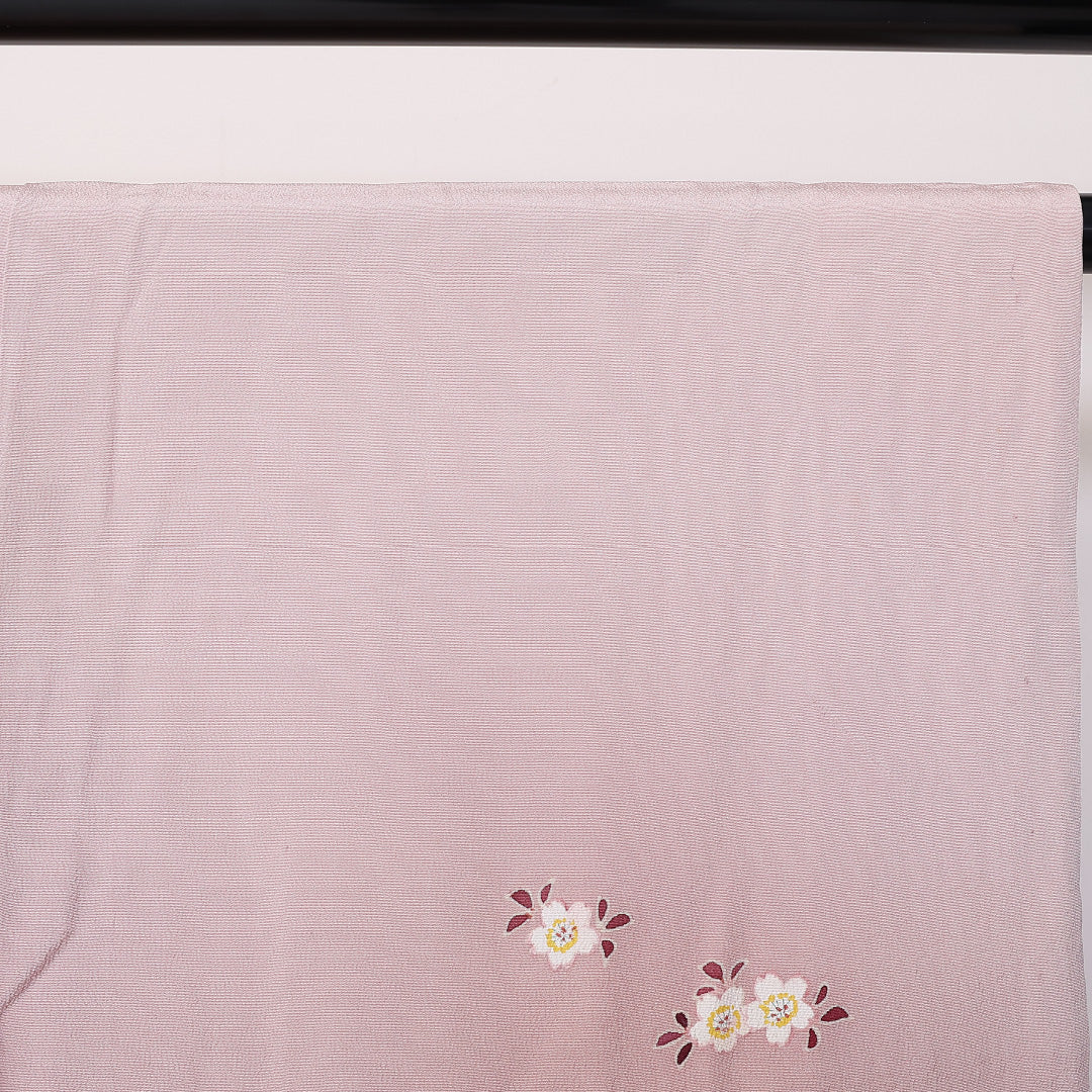 訪問着 袷 身丈162cm 裄63cm 正絹 一つ紋 平安絵巻 松 梅 右二つ巴 Bランク 1212-00694