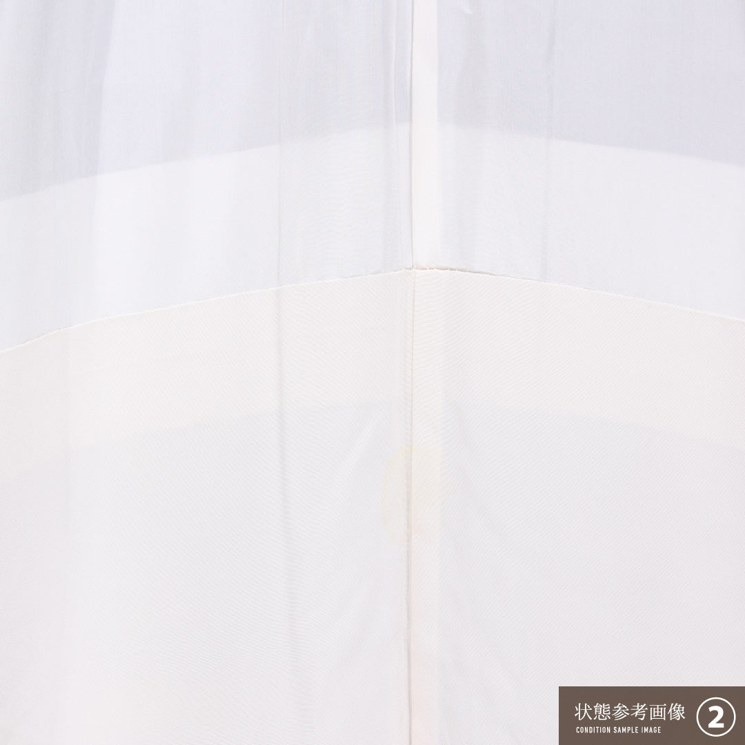 黒留袖 身丈151cm 裄丈62.5cm 袷 五つ紋 蔦 正絹 Sランク 広衿 鶴 松 刺繍 比翼仕立て 1211-F0420