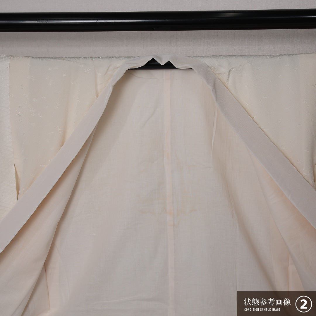長襦袢 袷 身丈115cm 裄丈61cm 正絹 Aランク XSサイズ 紗綾型 クリーム系 RP 1239-12659
