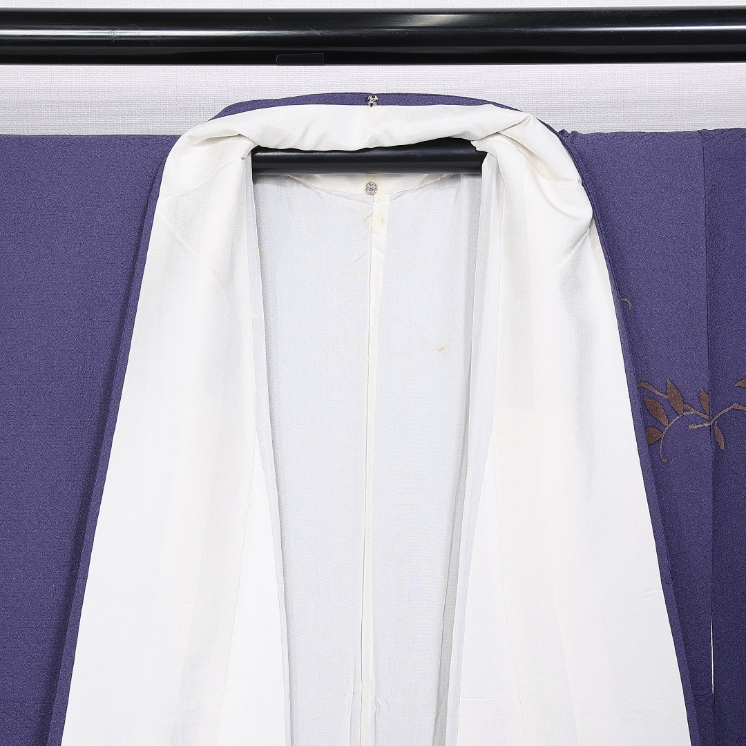 訪問着 身丈159cm 裄丈62cm 正絹 Aランク 袷 剣片喰 広衿 椿 紋意匠 1212-10378