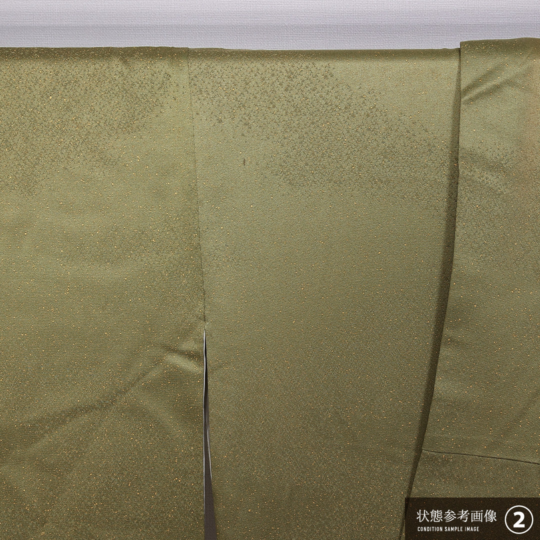 訪問着 身丈145cm 裄丈65.5cm XS 正絹 Aランク 袷 広衿 菊 紅葉 1212-11013