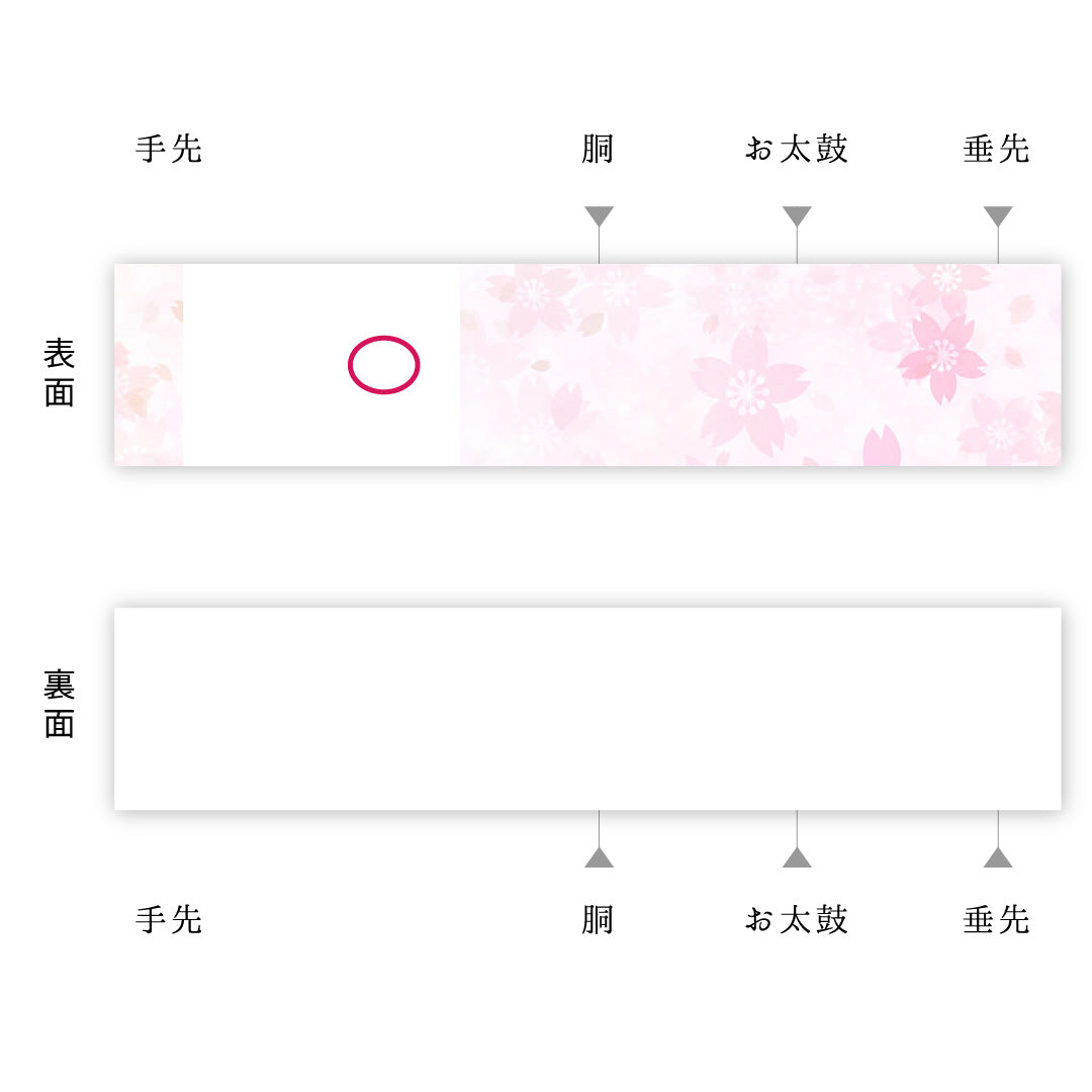 振袖用 袋帯 帯丈422cm 正絹 六通 唐織 花扇 蝶 赤系 緑系 1243-01039