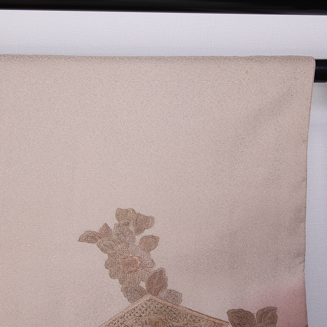 訪問着 身丈164cm 裄丈61.5cm Aランク 袷 一つ紋 正絹 広衿 汕頭刺繍 蘇州刺繍 松皮菱 菊 ぼかし 1212-10206