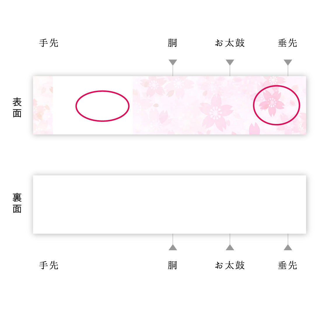 袋帯 帯丈436cm 六通 桜 菊 白系 セミフォーマル ピンク系 正絹 Aランク 1223-01087