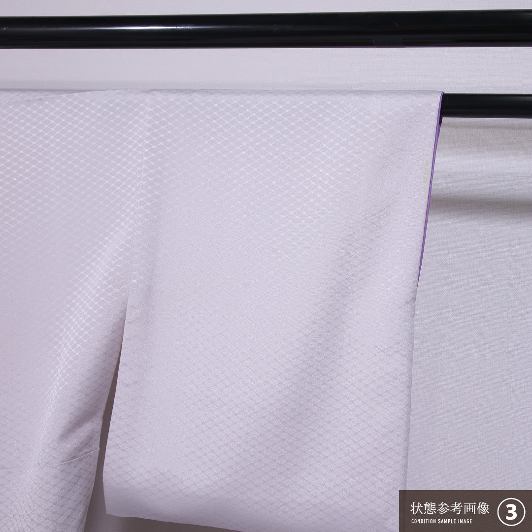付下げ 袷 身丈164cm 裄丈67cm 正絹 Bランク インフォーマル 広衿 Lサイズ 創作柄 紫系 RP 1218-11771