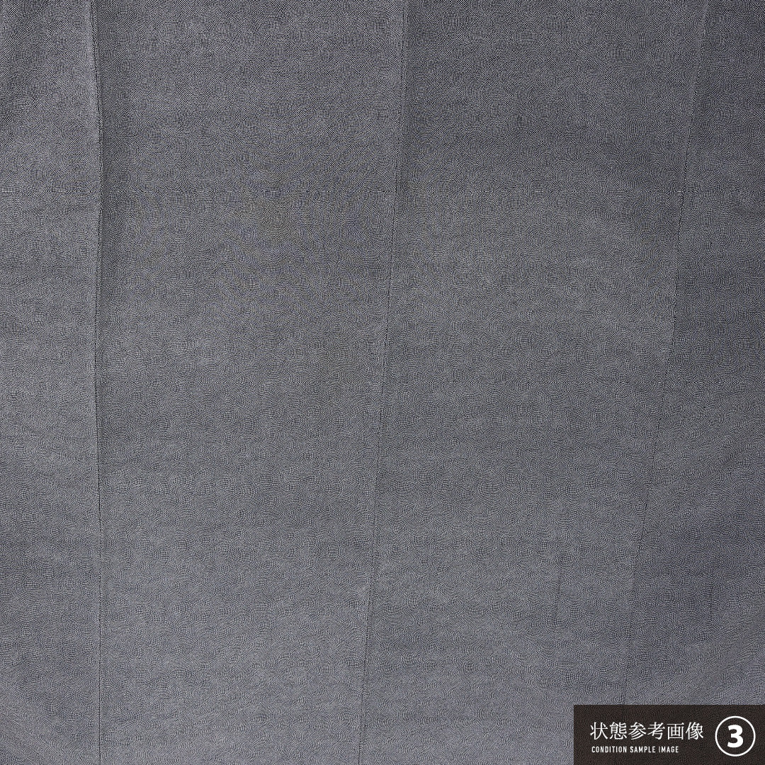 江戸小紋 身丈158cm 裄丈62.5cm Bランク M 正絹 単衣 広衿 一つ紋 下り藤 鮫 ぼかし セミフォーマル 黒系 1262-12352