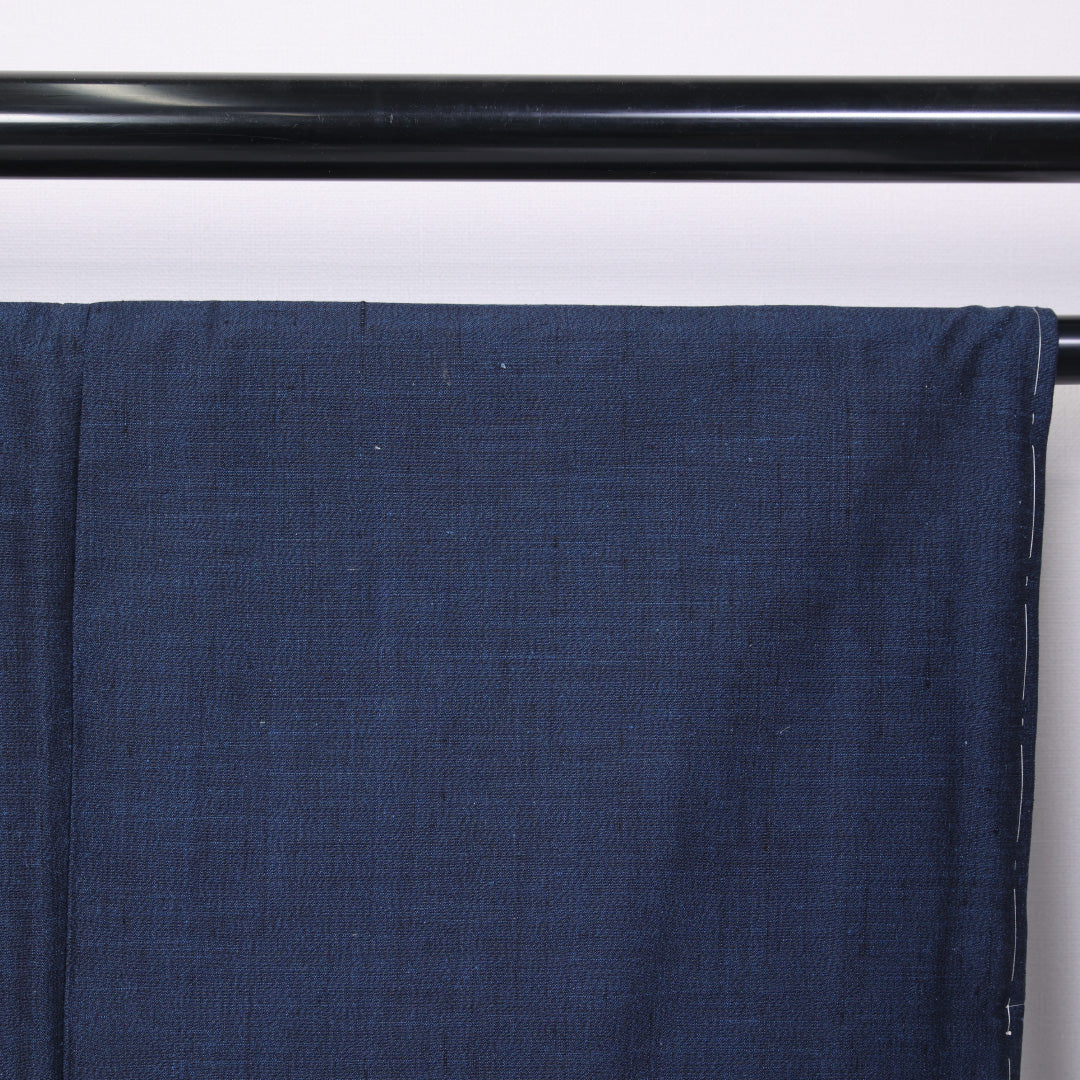 アンサンブル 男着物 袷 身丈142cm 裄丈68cm 正絹 Aランク カジュアル バチ衿 Mサイズ 風景柄 紺系 RP 1224-06287