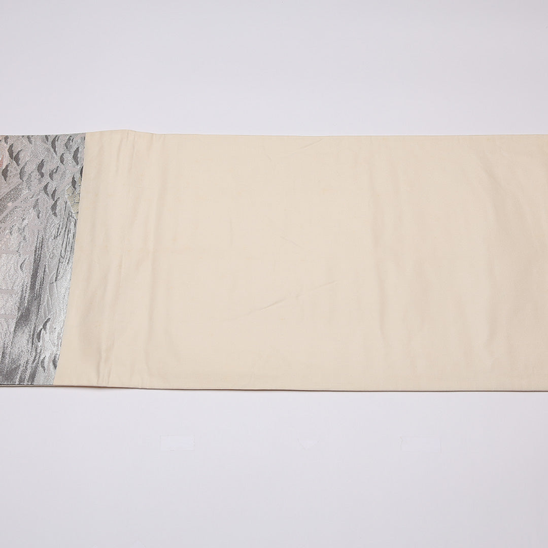 袋帯 帯丈432cm 六通 京洛百景 フォーマル セミフォーマル 緑系 正絹 Aランク 1223-01088