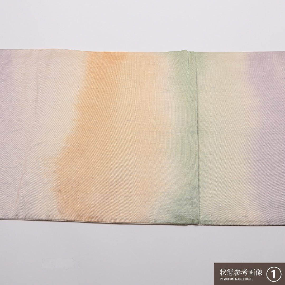 袋帯 帯丈438cm 正絹 六通 セミフォーマル 遠州裂 牡丹 多色系 1243-01335