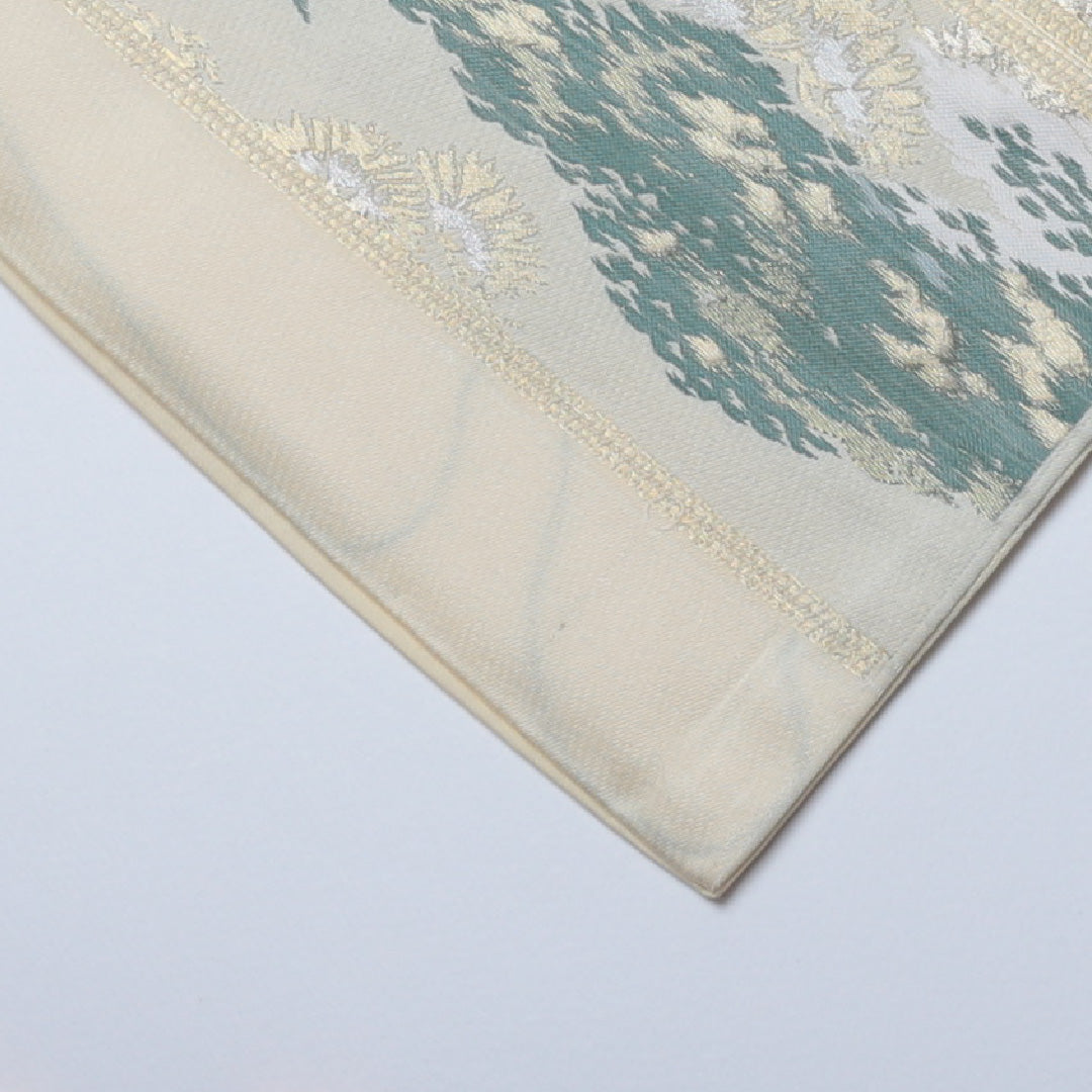 袋帯 帯丈400cm 六通 仕立て上がり フォーマル Aランク 茶屋辻 クリーム系 122300541315