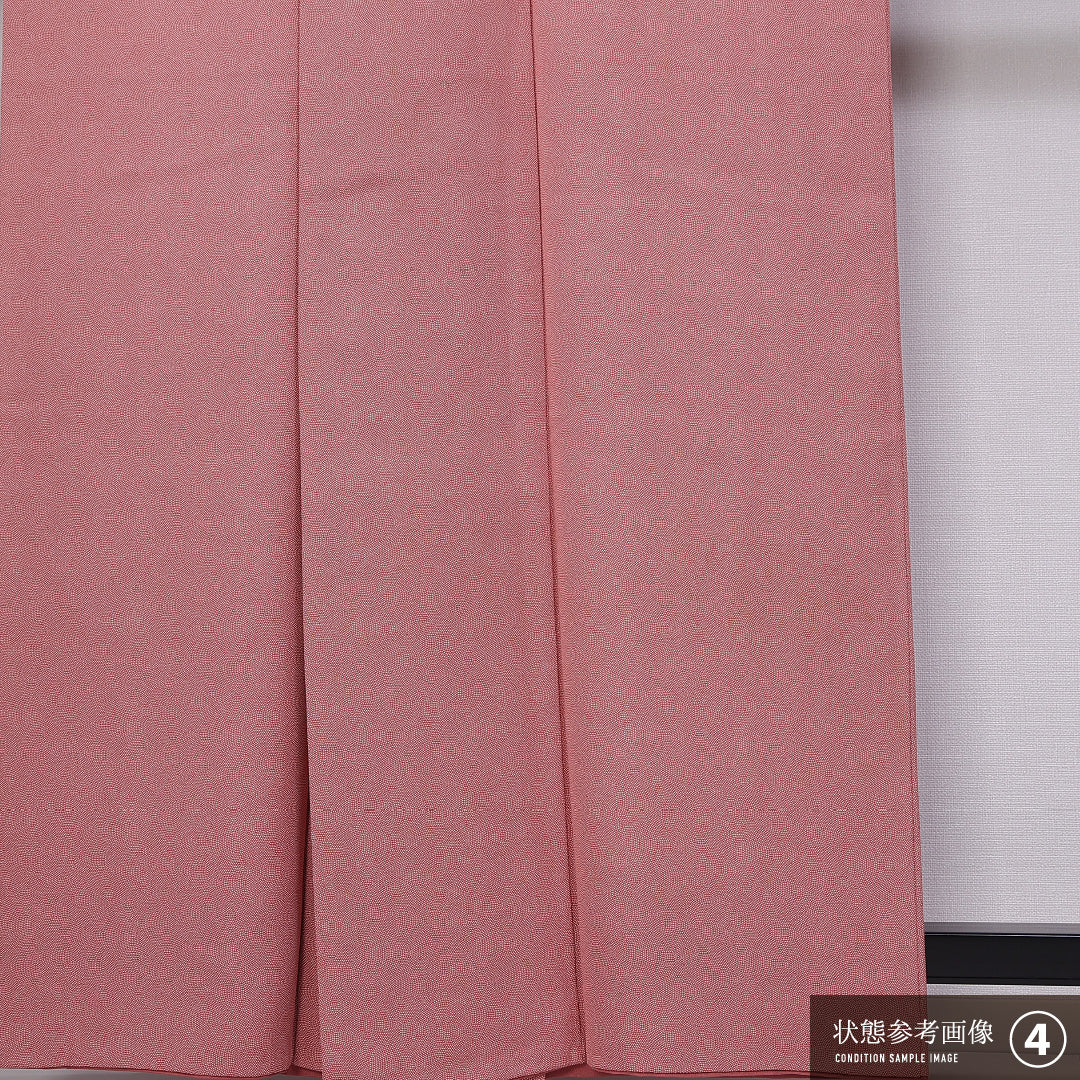 江戸小紋 (鮫) 袷 身丈158cm 裄丈65cm 正絹 Bランク インフォーマル 広衿 Mサイズ 極鮫 ピンク系 RP 1220-11278