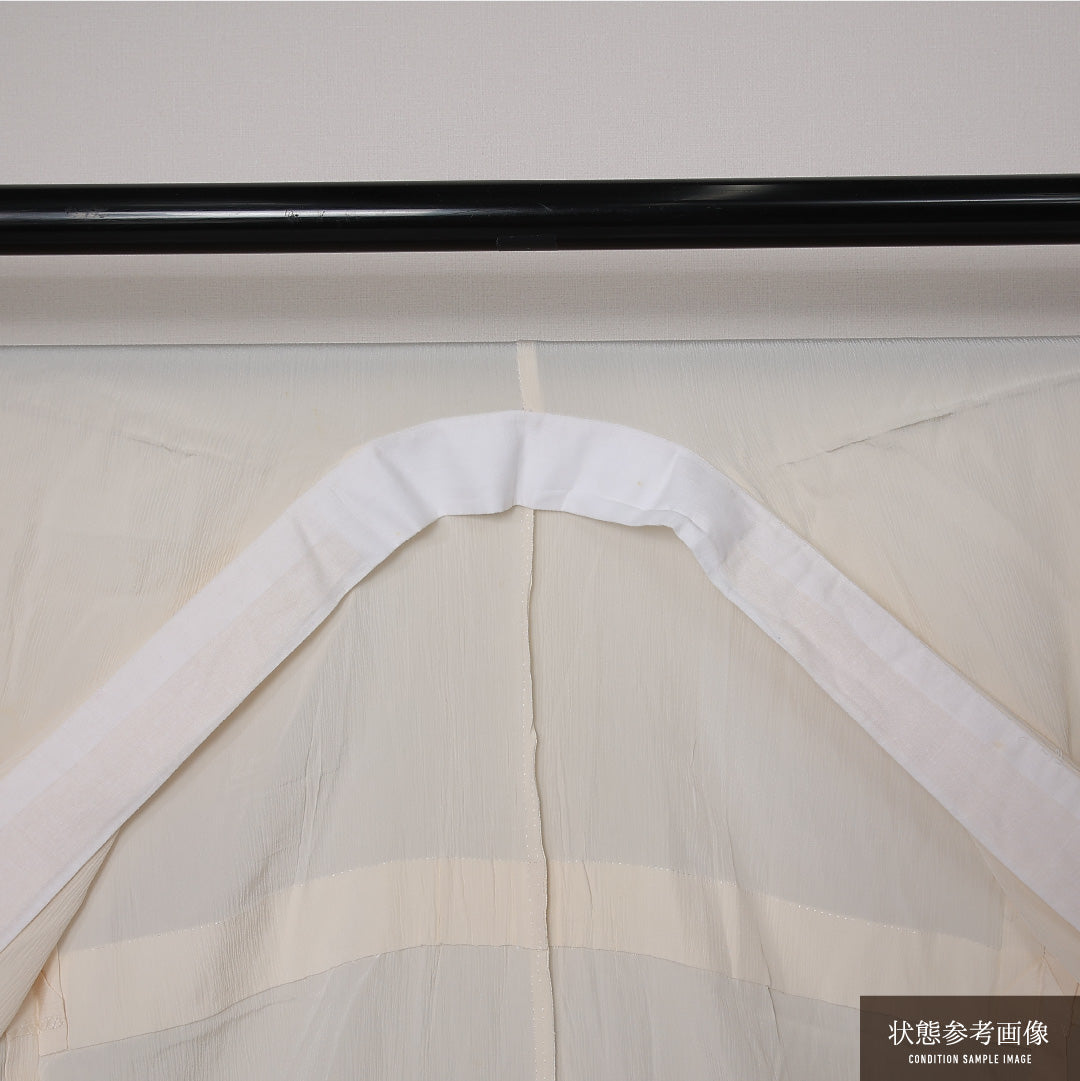 長襦袢 単衣 身丈125cm 裄丈64cm 正絹 Cランク Mサイズ クリーム系 LP 1239-12696