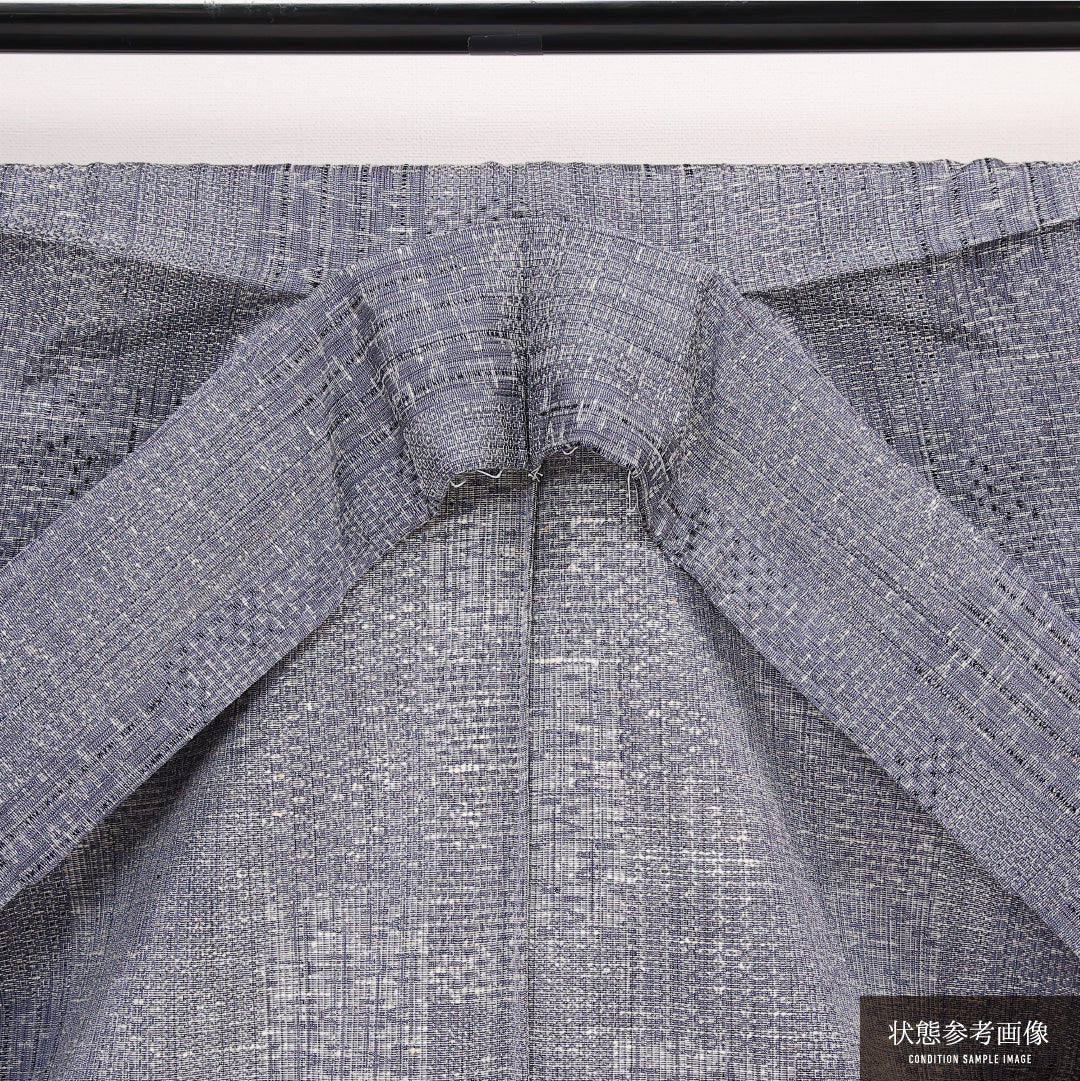 紬 単衣 身丈146cm 裄丈63cm 正絹 Cランク カジュアル 広衿 XSサイズ 居敷当て 亀甲 グレー系 HP 1223-13298