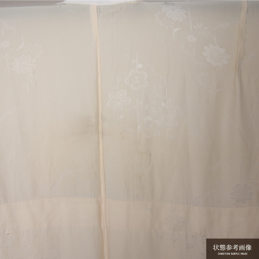 長襦袢 単衣 身丈121cm 裄丈65cm 正絹 Cランク Sサイズ クリーム系 LP 1239-12623