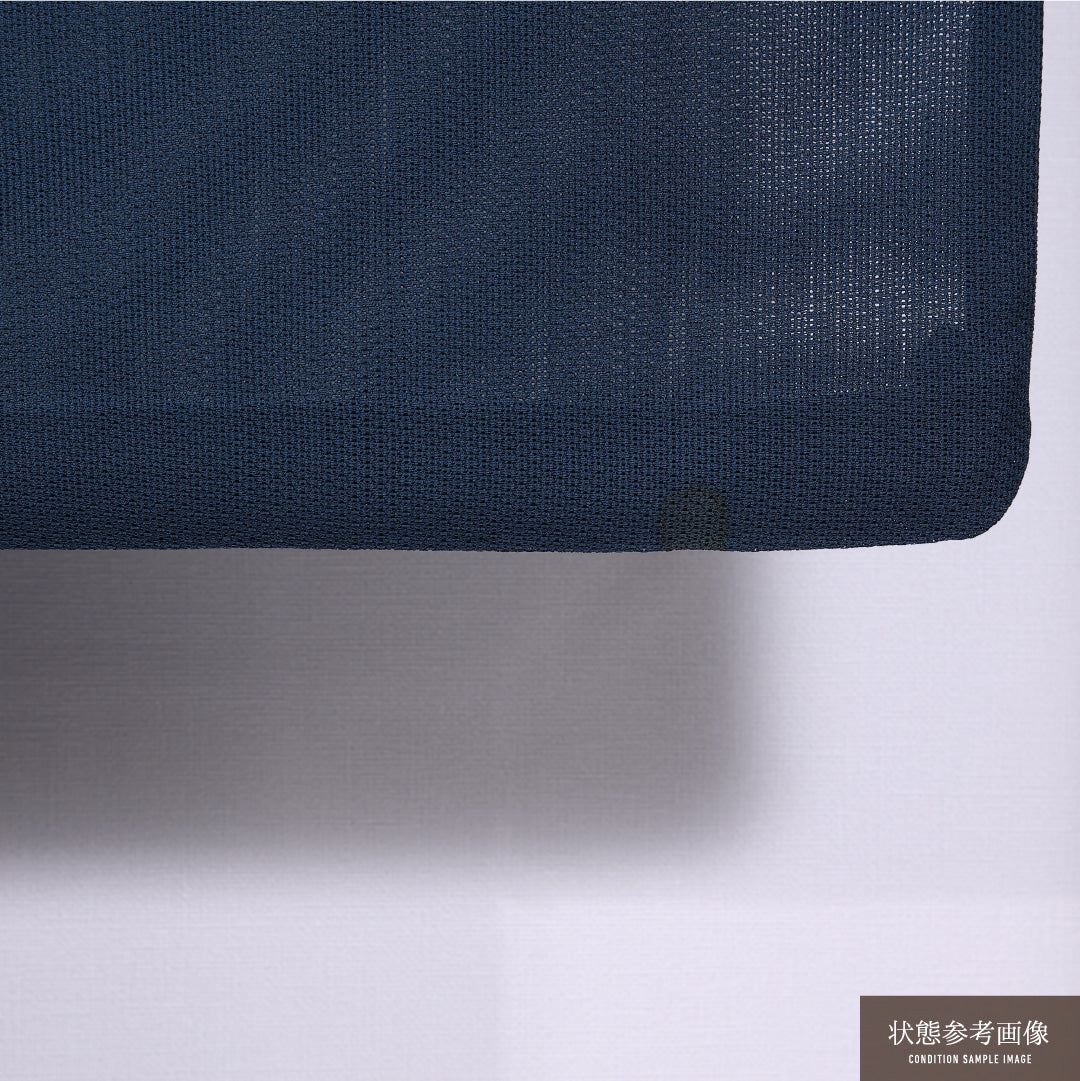 夏物 色無地 紗 身丈154cm 裄丈62cm 正絹 Cランク インフォーマル バチ衿 Sサイズ 無地 紺系 LP 1219-11810