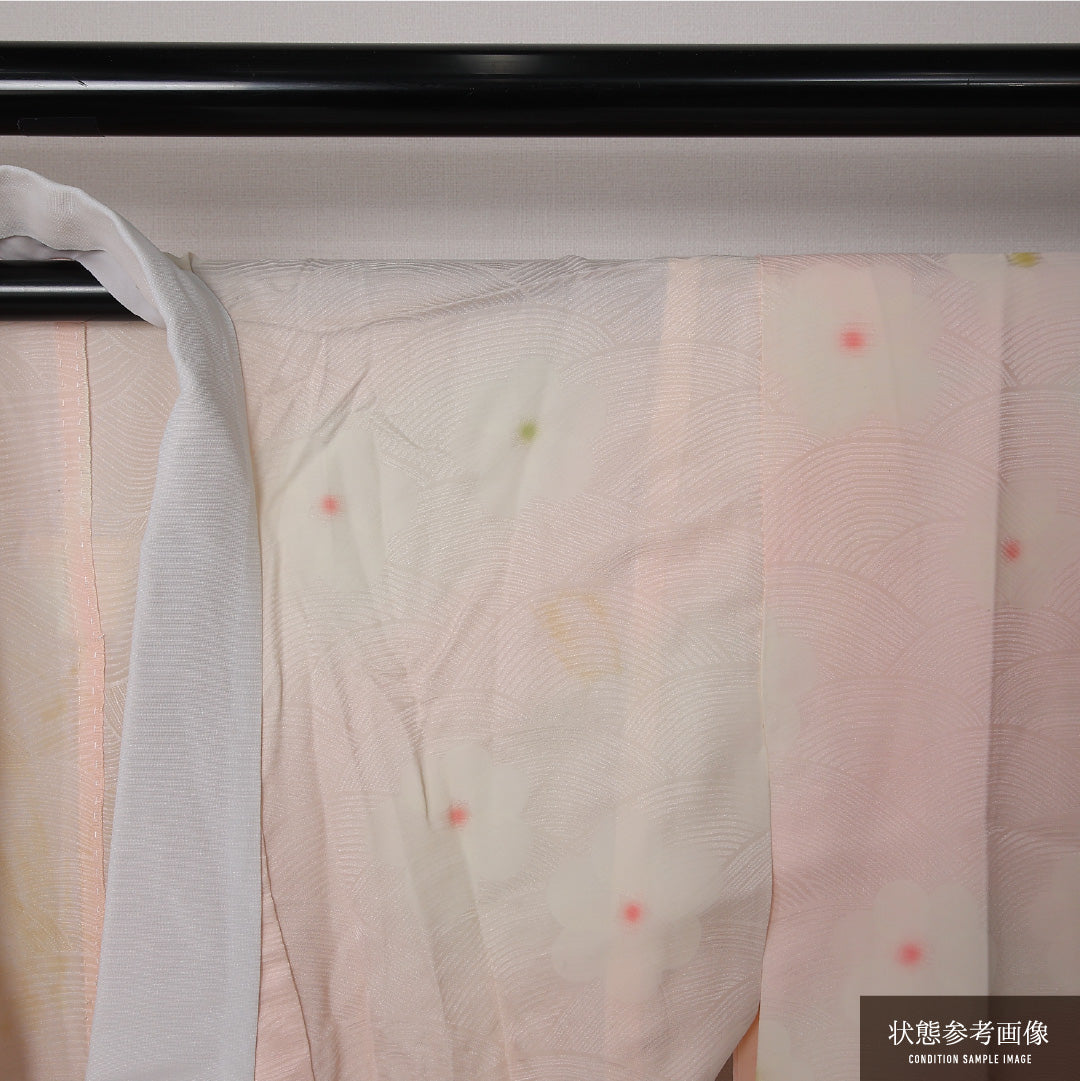 長襦袢 無双袖 身丈118cm 裄丈61cm 正絹 Cランク XSサイズ ピンク系 LP 1239-12684