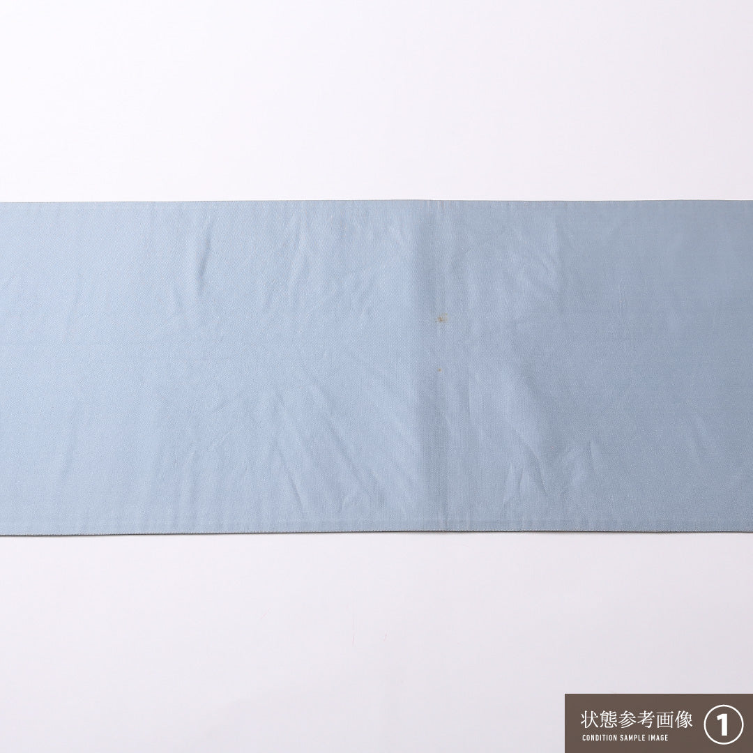 東海道五十三次 袋帯 帯丈428cm ポイント柄 フォーマル Aランク 正絹 金箔 引箔 螺鈿 現代的 粋 グレー系 1223-01491