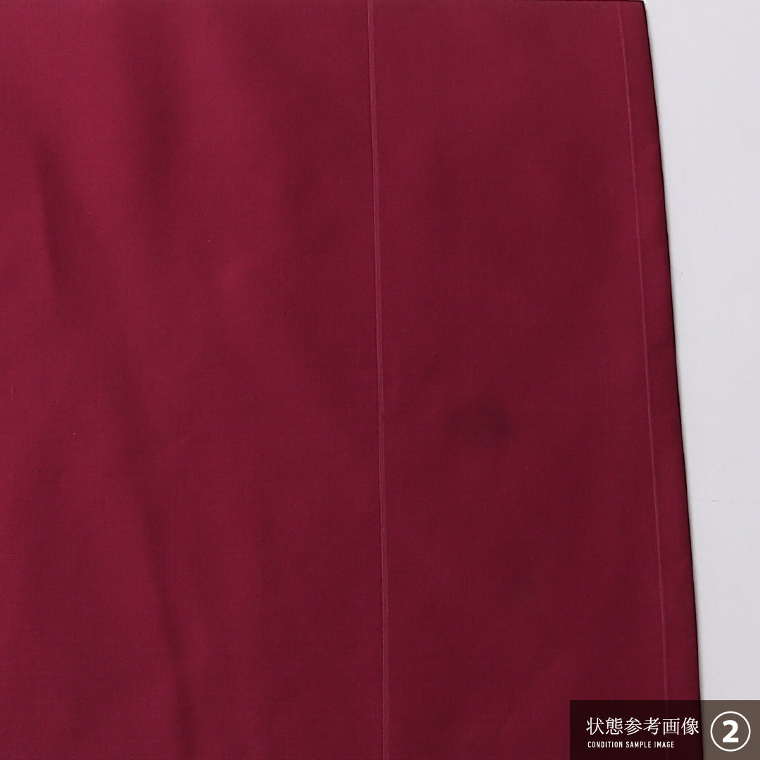 八寸名古屋帯 Bランク 帯丈340cm 正絹 ポイント柄 名古屋仕立て 織り カジュアル 花柄 赤系 HP 1245-02740