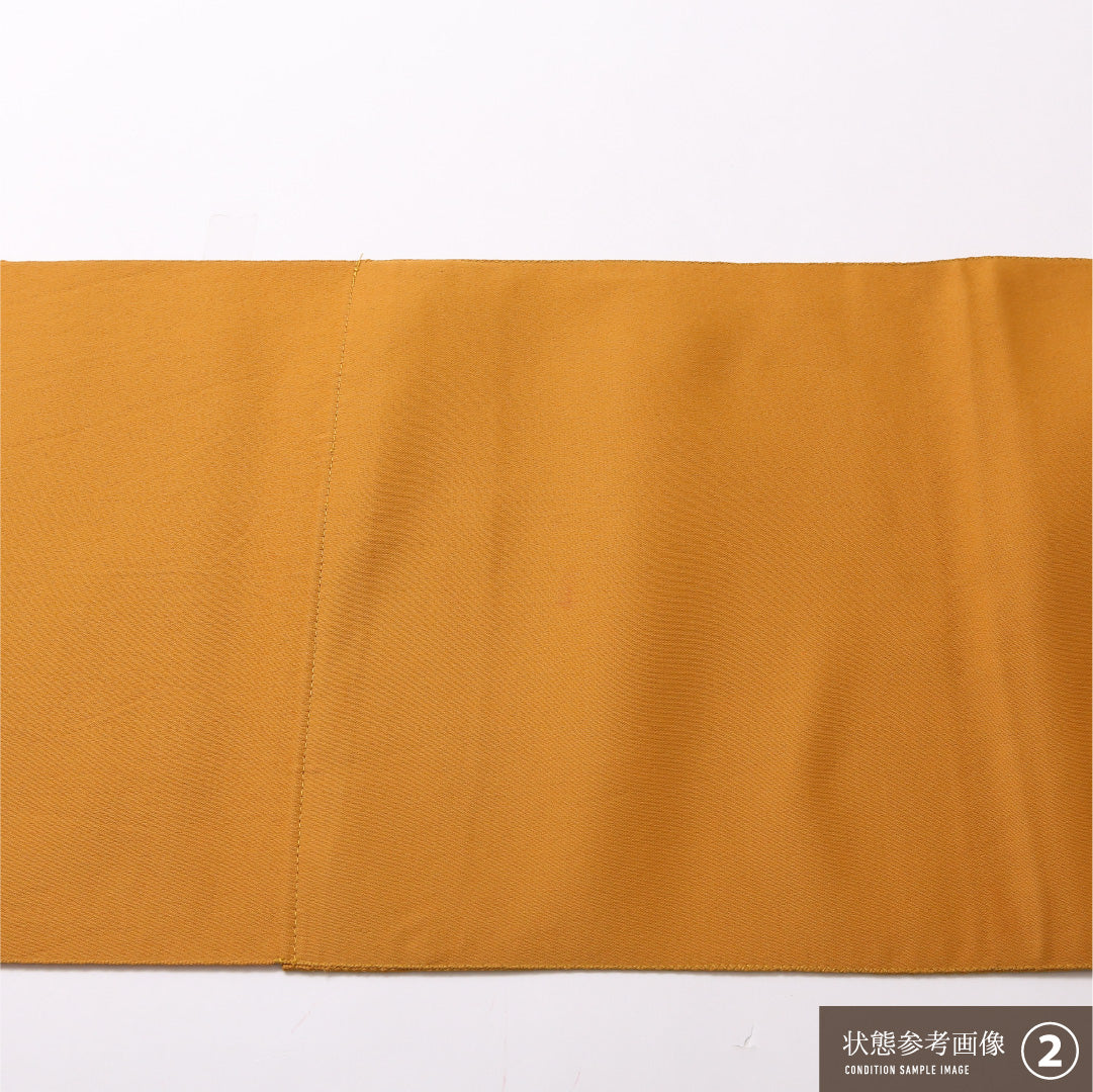 八寸名古屋帯 Aランク 帯丈344cm 正絹 ポイント柄 開き仕立て 織り セミフォーマル 扇流し 黄系 RP 1245-02994