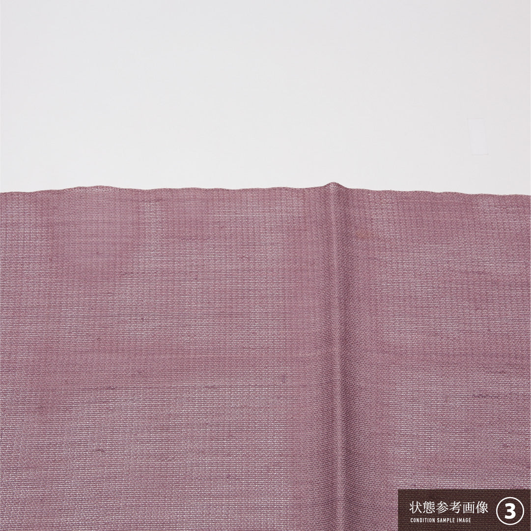 九寸名古屋帯 (夏帯) 帯丈362cm 正絹 ポイント柄 開き仕立て 織り カジュアル 紬 花柄 紫系 RP 1245-01714
