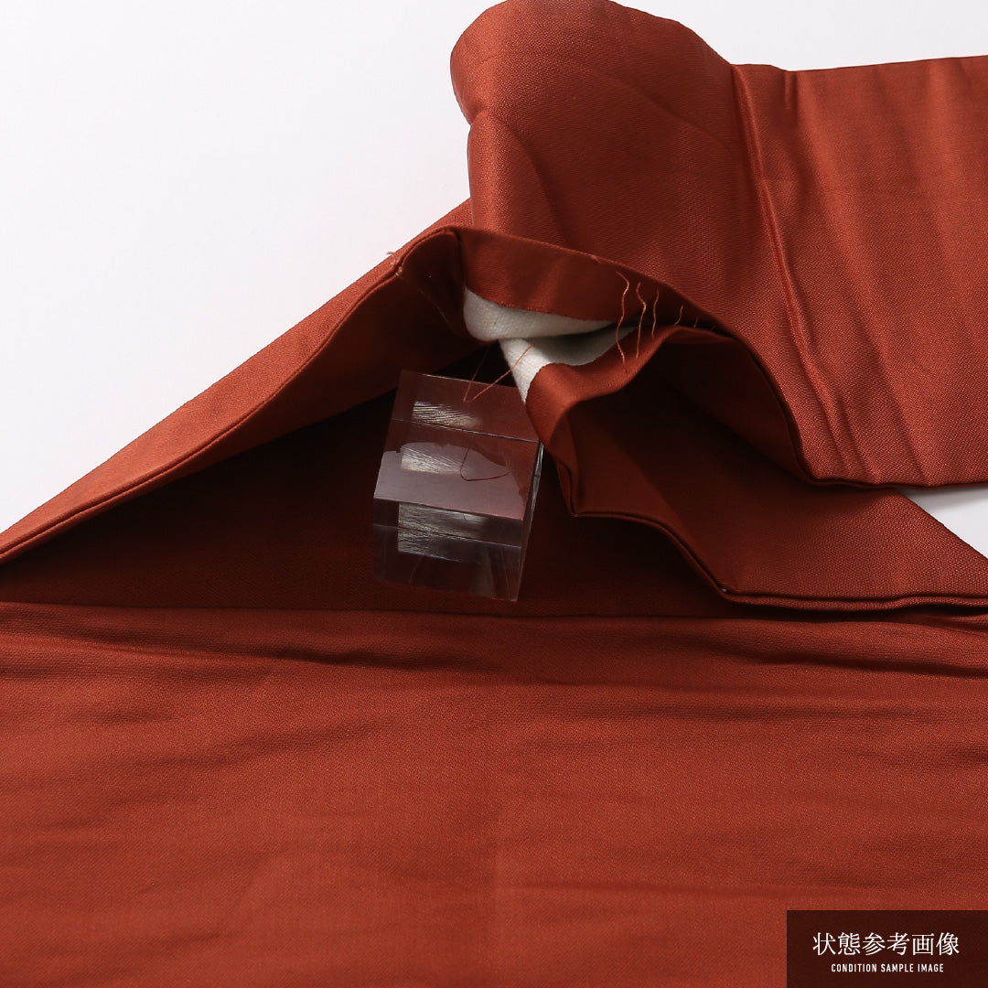 アンティーク 八寸 名古屋帯 帯丈329cm 名古屋仕立て ポイント柄 Bランク 正絹 唐織 創作柄 レトロ 可愛らしい 朱系 1224-02820