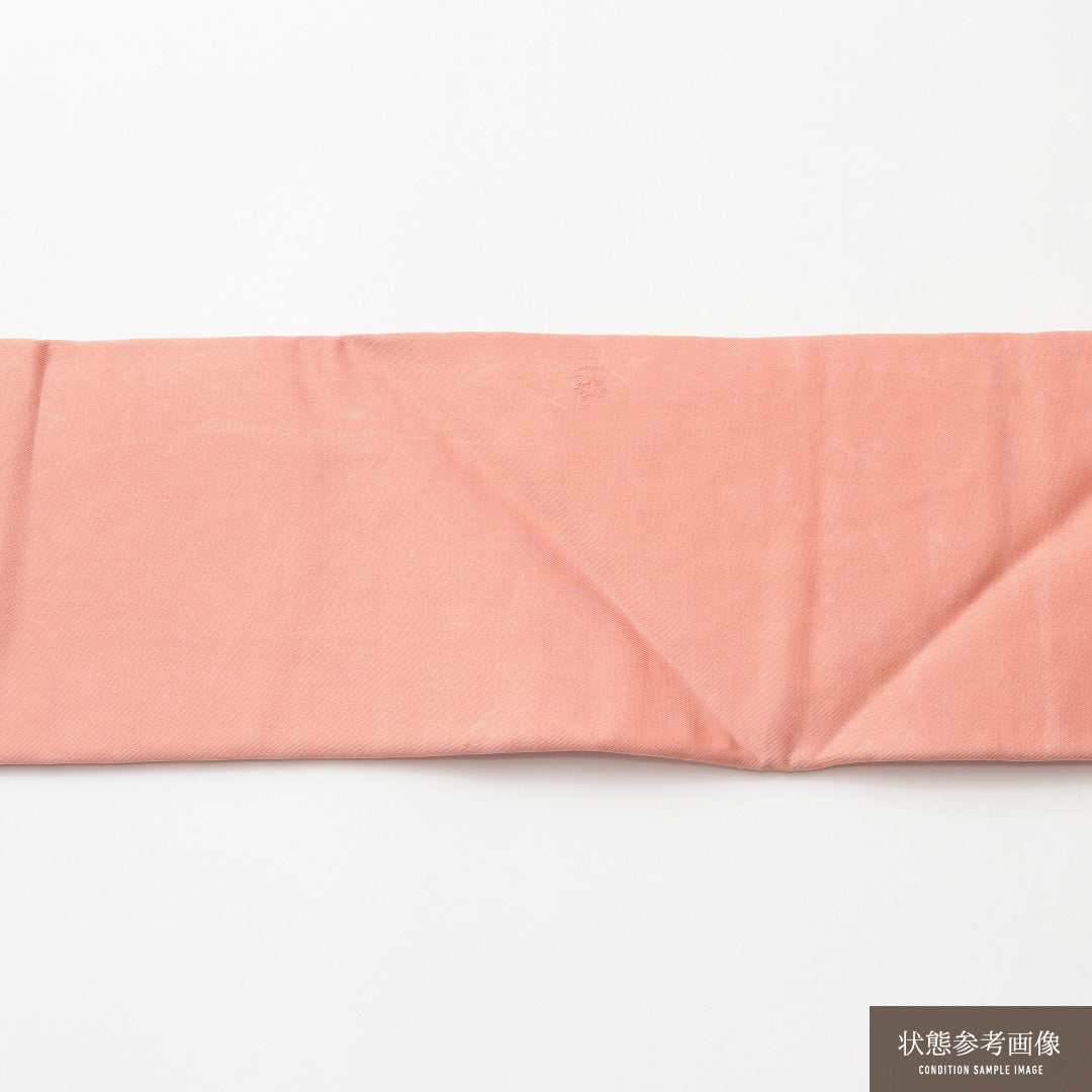 アンティーク 九寸名古屋帯 Cランク 帯丈322cm 正絹 六通 名古屋仕立て 織り 糸巻文 ピンク系 M4 1245-02133