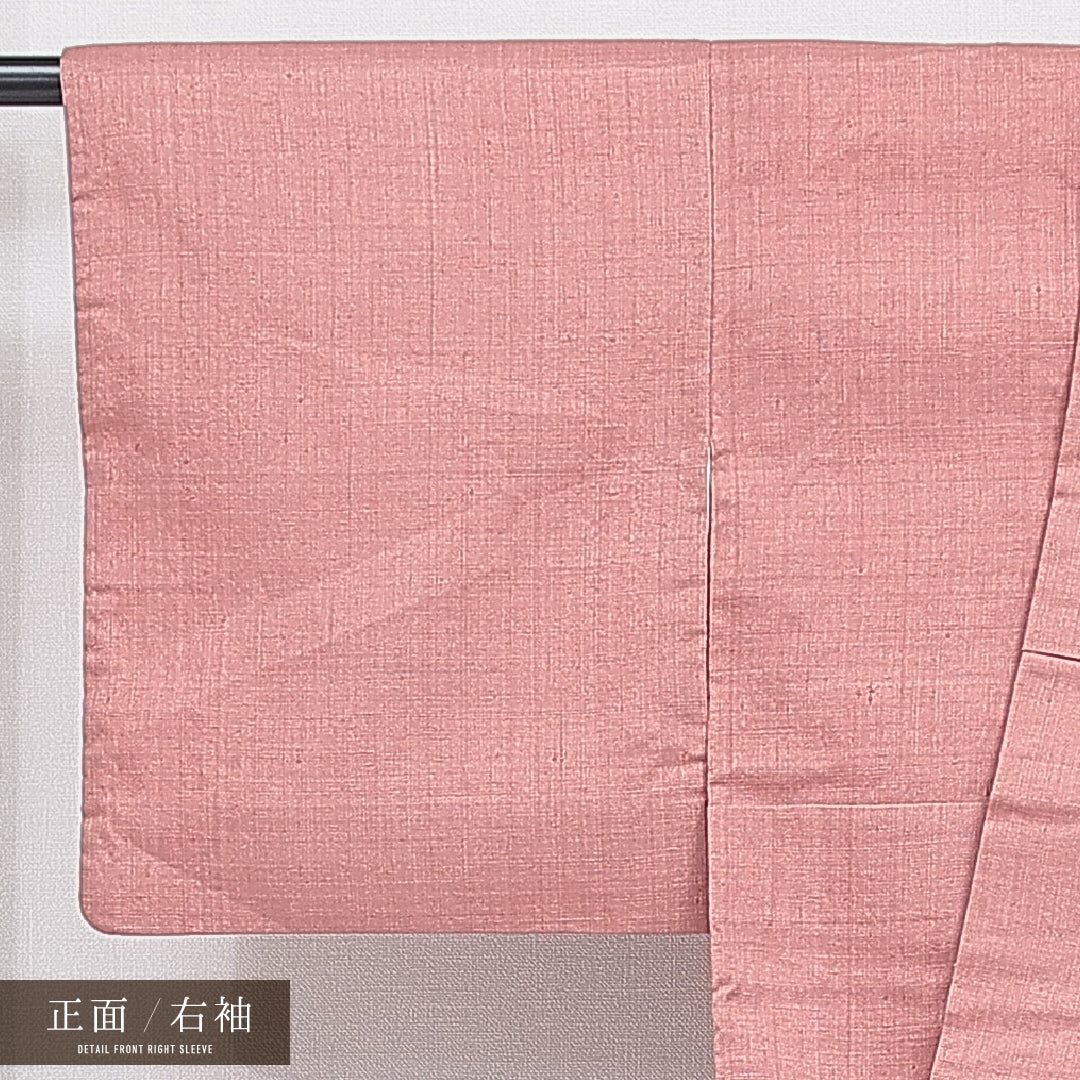 付下げ 袷 身丈151cm 裄丈62cm 正絹 Sランク インフォーマル 広衿 Sサイズ 刺繍 汕頭刺繍 華文 ピンク系 M4 1218-15910