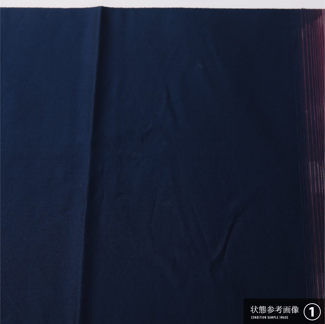 八寸名古屋帯 Aランク 帯丈357cm 正絹 ポイント柄 松葉仕立て 織り カジュアル 抽象柄 紺系 LP 1245-03605