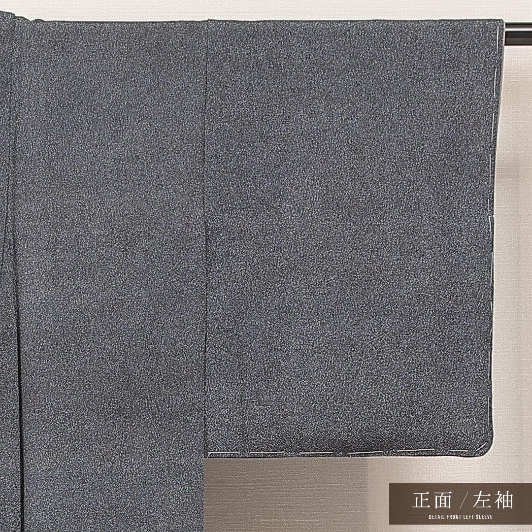 江戸小紋(鮫) 袷 身丈160cm 裄丈62cm 正絹 Sランク Lサイズ 広衿 インフォーマル グレー系 1262-16927