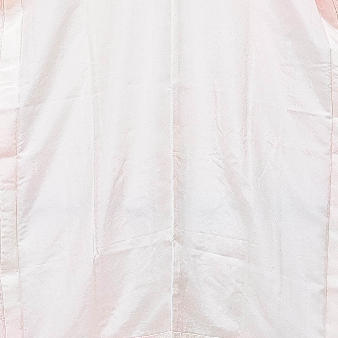 振袖用 長襦袢 無双袖 身丈126cm 裄丈65cm 正絹 Aランク Mサイズ 椿 ピンク系 RP 1240-15385