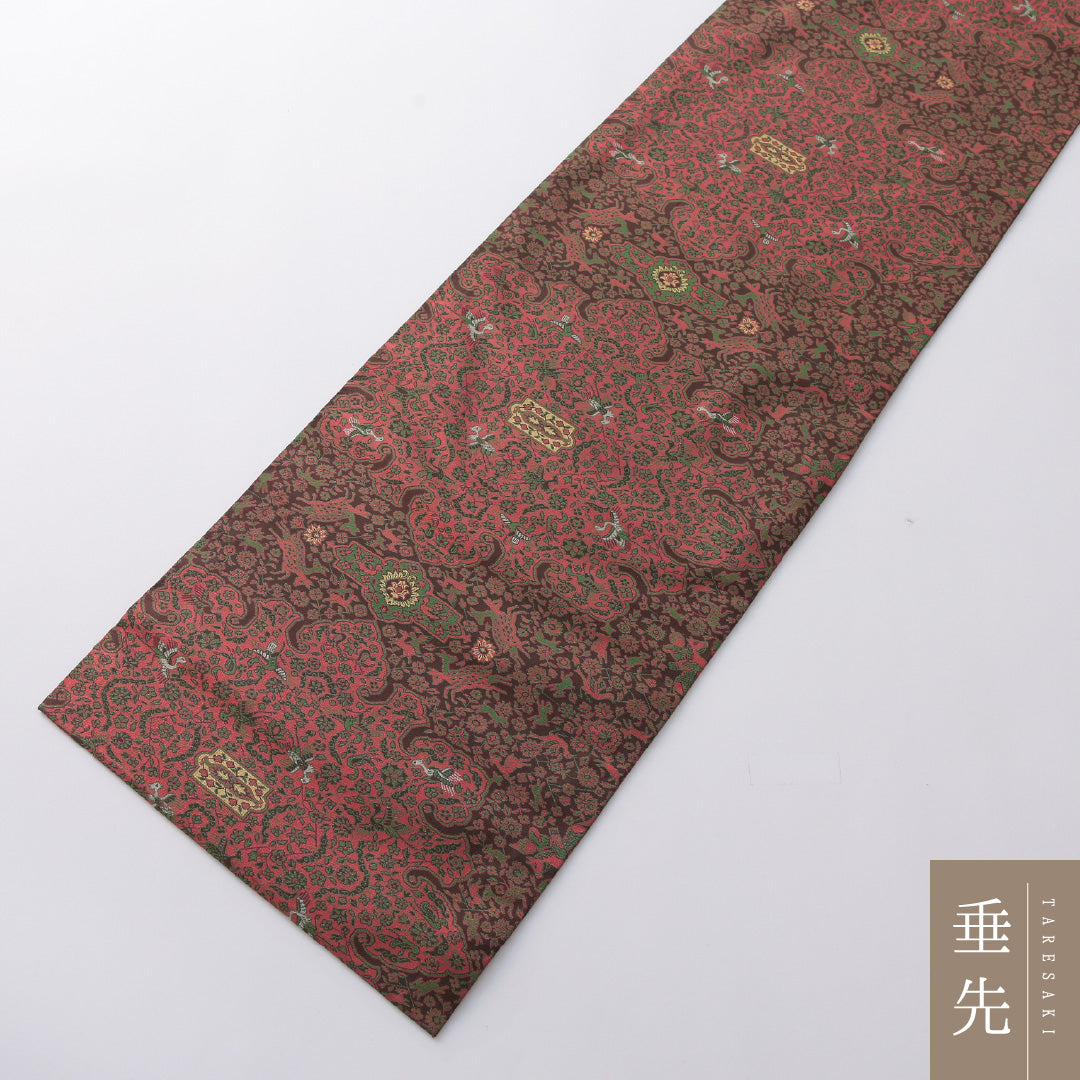 九寸名古屋帯 帯丈369cm セミフォーマル 名古屋仕立て 全通 Sランク 正絹 唐華 多色系 1224-03291