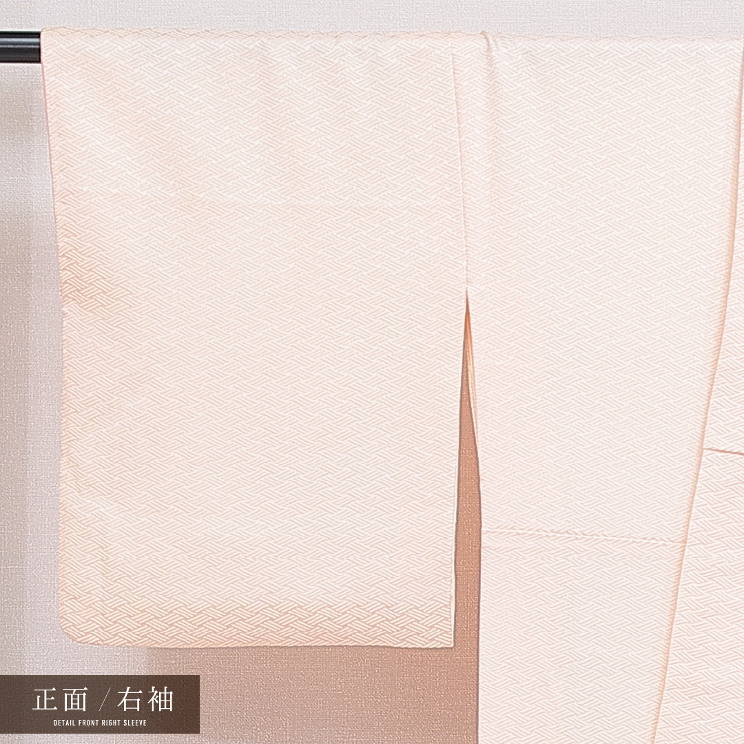 付下げ 袷 身丈164cm 裄丈64cm 正絹 Bランク インフォーマル 広衿 Lサイズ 辻が花 ピンク系 RP 1218-16018