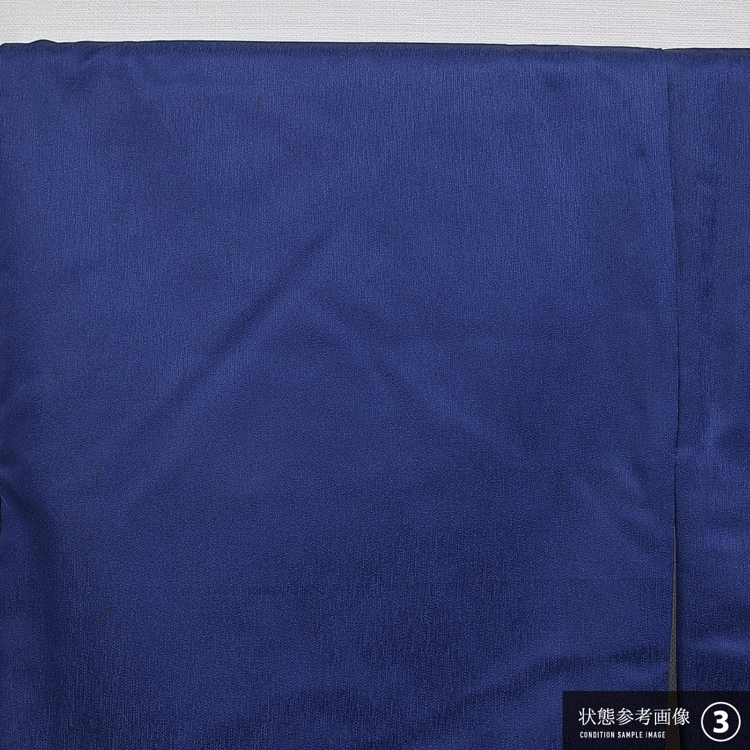 洗える着物 付下げ 袷 身丈163cm 裄丈64cm ポリエステル Aランク インフォーマル 広衿 Lサイズ 幾何学柄 青系 RP 1218-15504