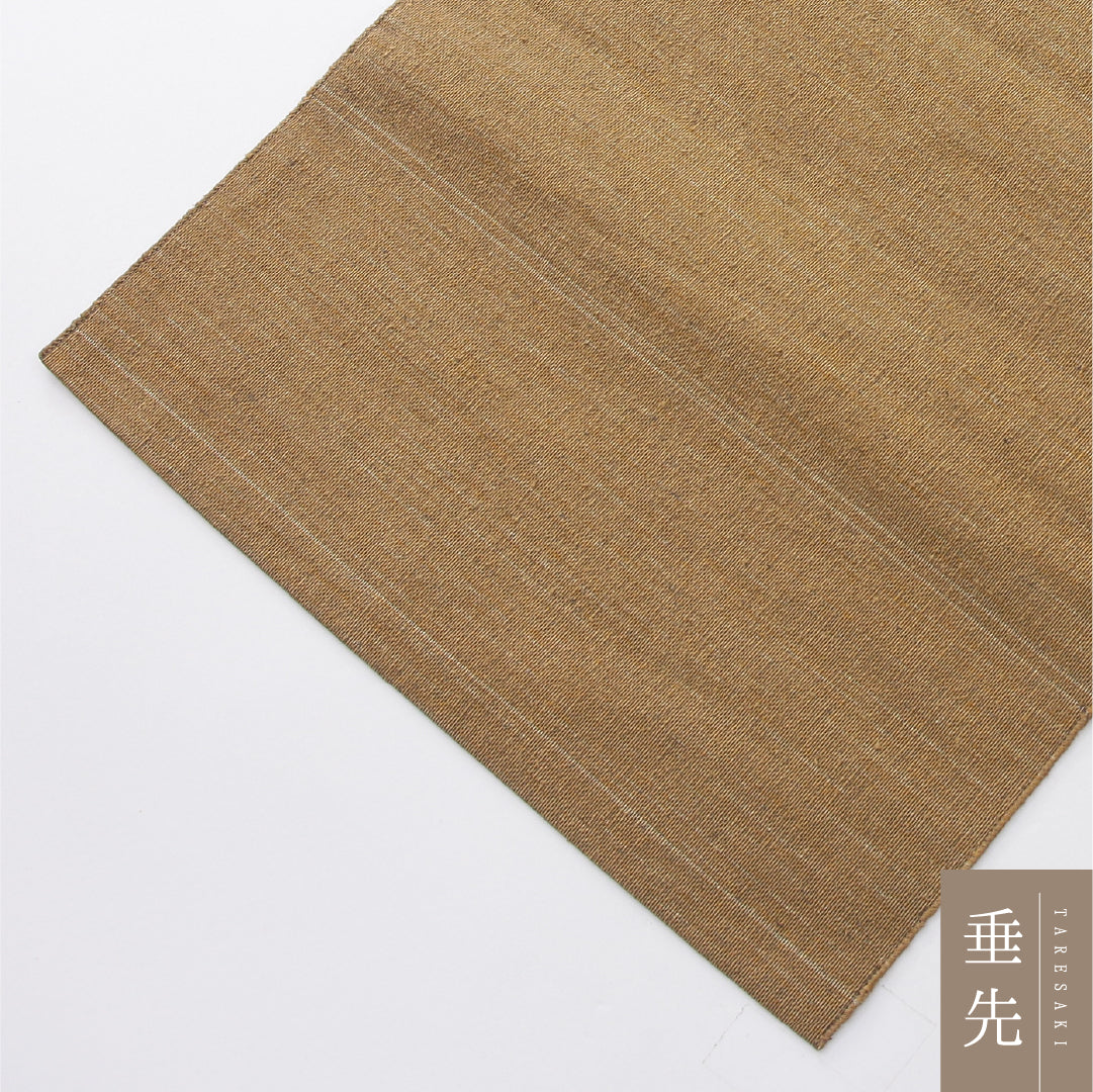 八寸名古屋帯 Aランク 帯丈333cm 正絹 ポイント柄 松葉仕立て 織り カジュアル 紬 花柄 黄系 LP 1245-04006