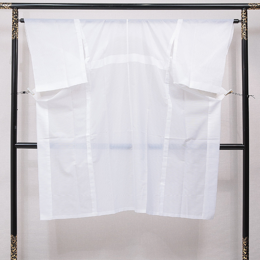長襦袢 袷 身丈132cm 裄丈65cm 正絹 Sランク XLサイズ 無地 白系 RP 1239-15416