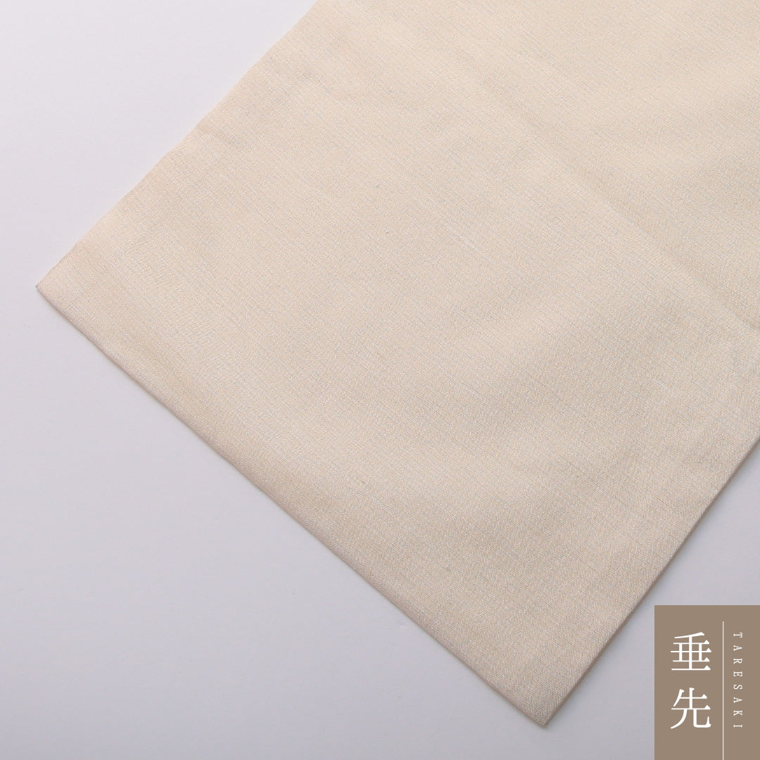 九寸名古屋帯 帯丈373cm カジュアル 名古屋仕立て ポイント柄 Dランク 正絹 花柄 クリーム系 1224-03480