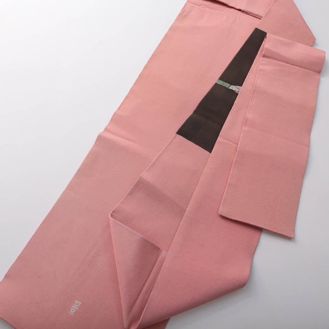 九寸名古屋帯 帯丈356cm カジュアル 名古屋仕立て ポイント柄 Cランク 正絹 創作柄 ピンク系 1224-03515