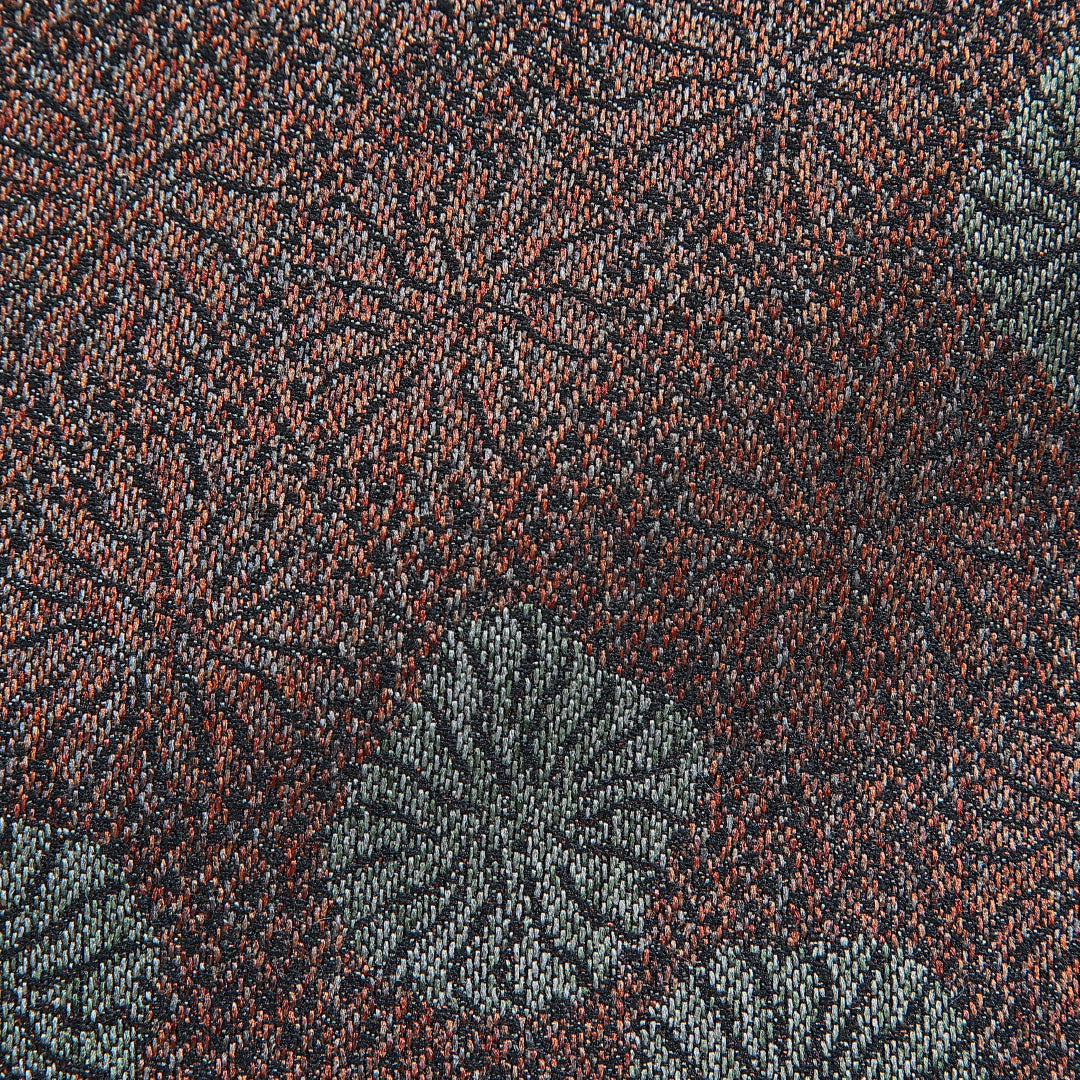 道中着(紬) 袷 身丈70cm 裄丈63cm 正絹 Sランク Sサイズ カジュアル 創作柄 茶系 1264-16152