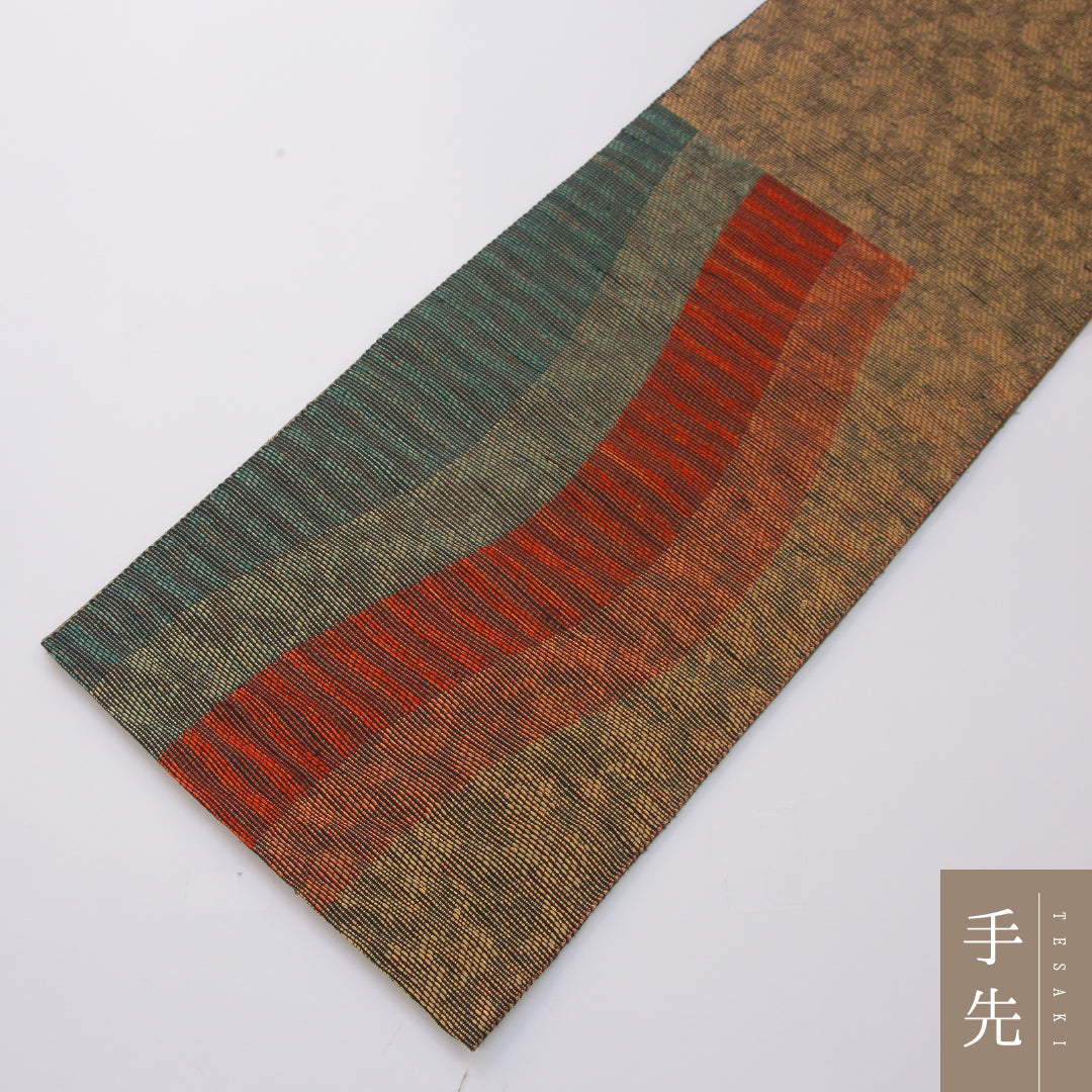 袋帯 帯丈440cm インフォーマル 六通 Sランク 正絹 創作柄 多色系 1223-02335